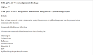 Fresh: NRS 427V ALL WEEK ASSIGNMENTS PACKAGE