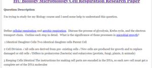 HU Biology Microbiology Cell Respiration Research Paper